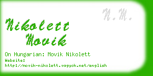 nikolett movik business card